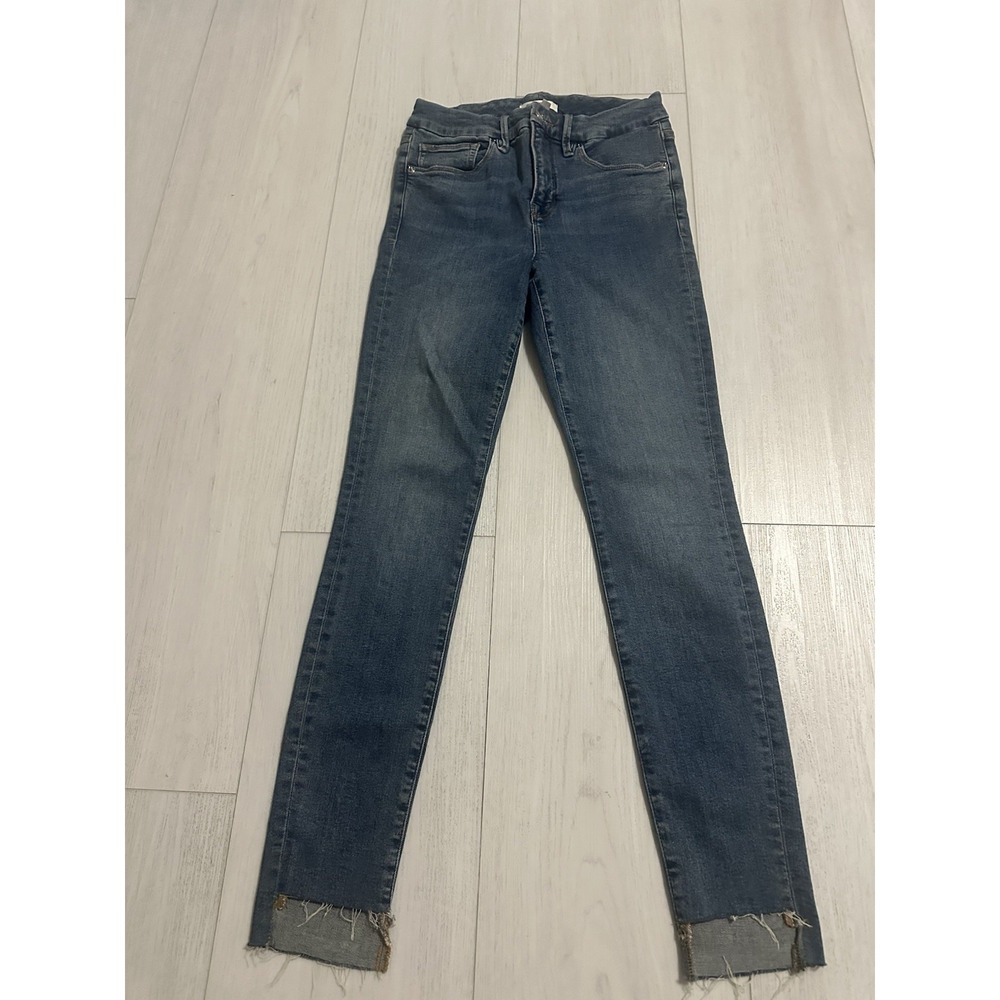 Good American Good Legs Step Hem Skinny Jeans Sz 6/28